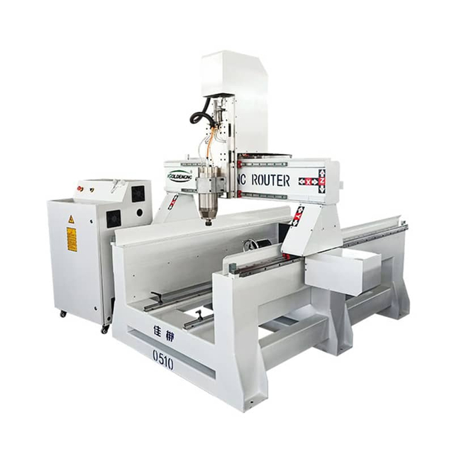Máquina de talla de enrutador CNC de madera con eje giratorio
